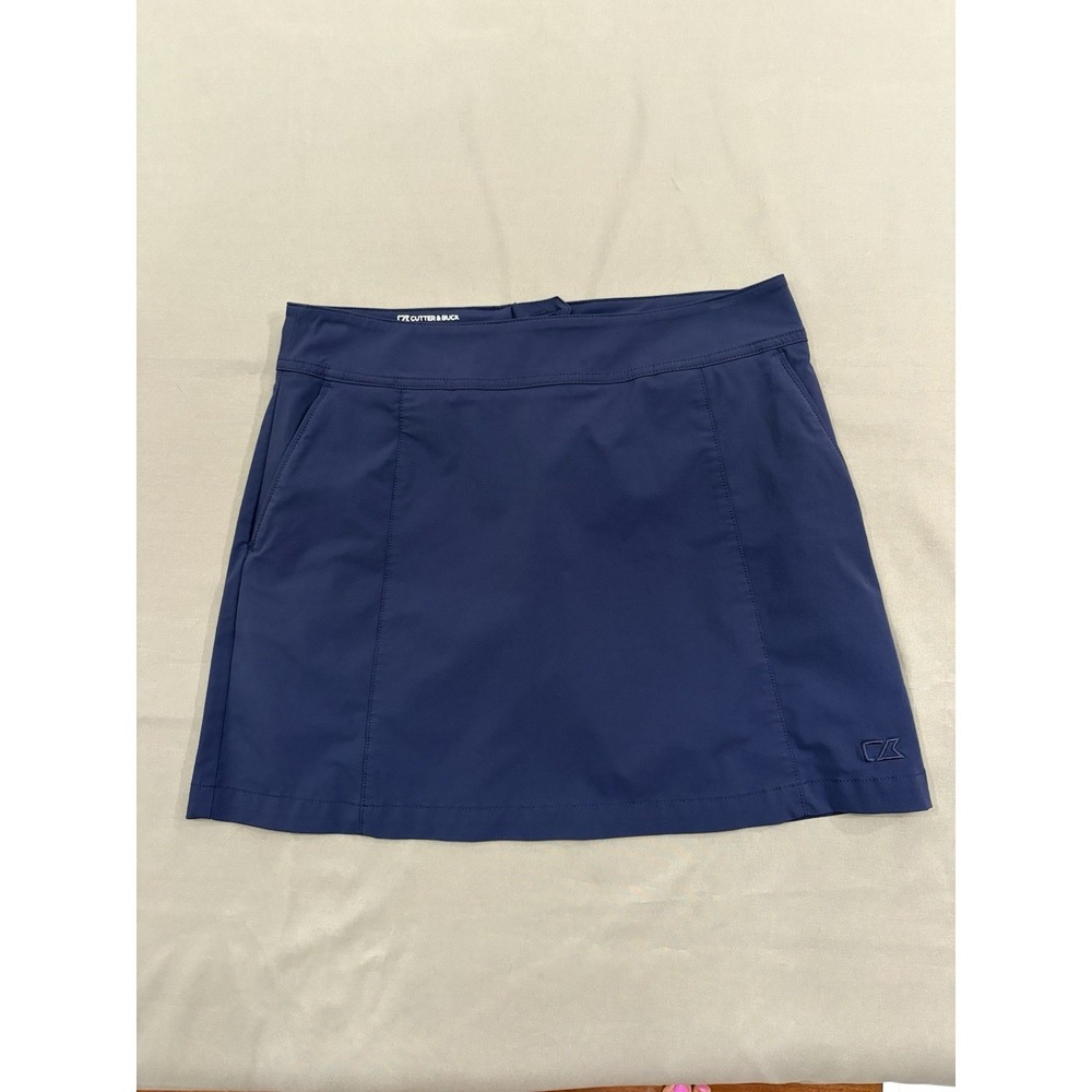 Cutter & Buck CB DryTec Women Active Tennis Golf Skort US 2 Sporty Pockets Navy